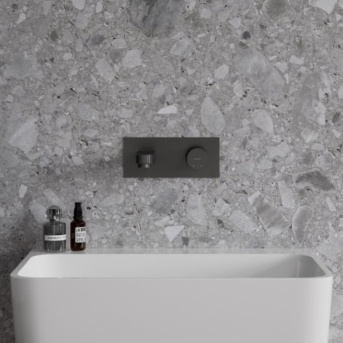 смеситель для умывальника Omnires Contour скрытого монтажа, antracite (CT8015AT)