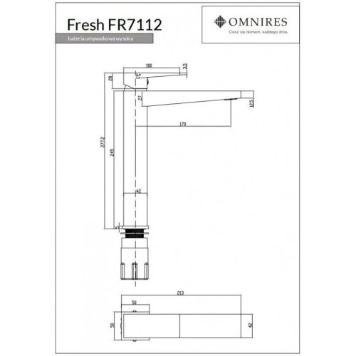 смеситель для умывальника Omnires Fresh chrome (FR7112CR)