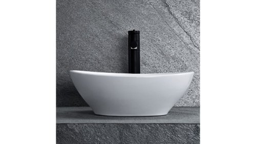 комплект умывальник Rea Sofia 27x34 + смеситель Graf черный + донный клапан клик-клак (REA-U0623+REA-B8665+REA-A5216)