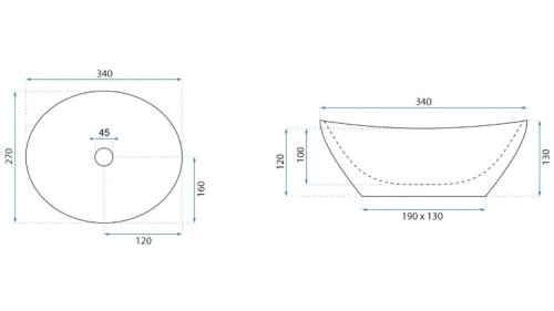 комплект умывальник Rea Sofia 27x34 + смеситель Tess хром + донный клапан клик-клак (REA-U0623+REA-B8800+REA-A5217)
