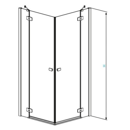 ліва частина кабіни Radaway Fuenta New KDD/L 90x200 скло прозоре (384060-01-01L)