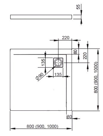 піддон Radaway Argos C 90x90 (4ACN99-02)