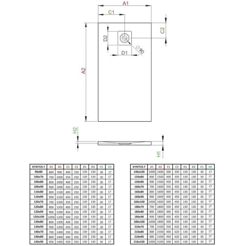 поддон Radaway Kyntos F 160x70 прямоугольный, белый (HKF16070-04)