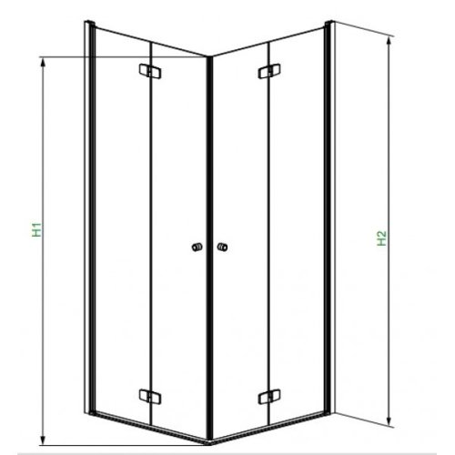 права частина кабіни Radaway Fuenta New KDD-B/R 90x200 скло прозоре (384071-01-01R)