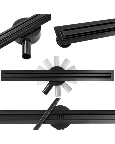 трап Calani Eco360 800 мм, slim black (CAL-G0027)