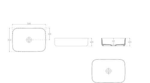 умывальник Isvea Infinity 50x36 white (10NF65050)