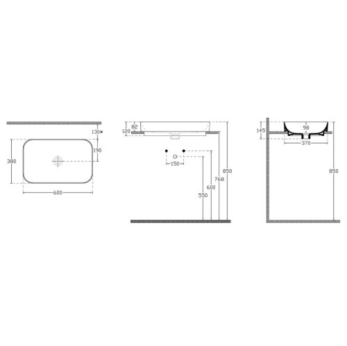 умывальник Isvea Sott'Aqua 60x38 белый (10SQ50060)