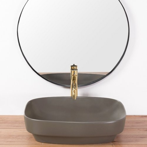 умывальник Rea Gizel 38,5x50,5 d.grey matt (REA-U9612)