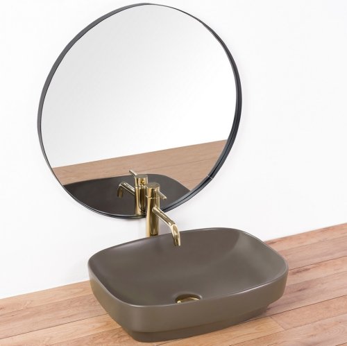 умывальник Rea Gizel 38,5x50,5 d.grey matt (REA-U9612)