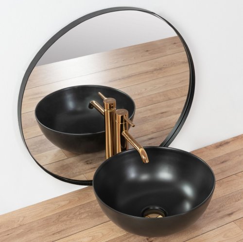 умывальник Rea Stella 36x36 черный матовый (REA-U1890)