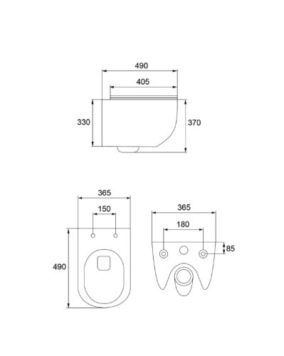 унитаз Calani Loyd подвесной, сиденье медленнопадающее (CAL-C0004)