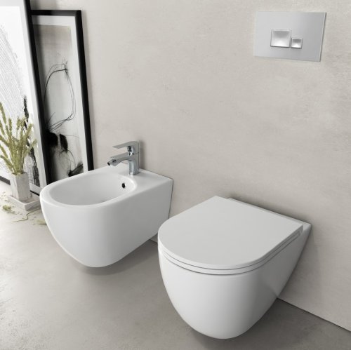 унитаз Isvea Infinity без ободка, подвесной, белый (10NF02001)