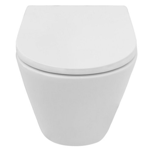 унитаз Rea Tomas подвесной, без ободка, сиденье дюропласт медленнопадающее (REA-C1257)