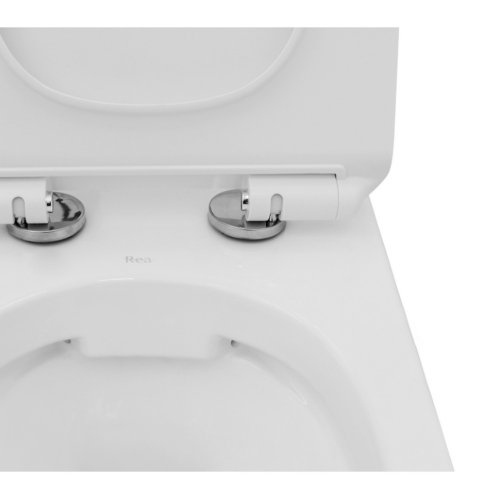 унитаз Rea Tomas подвесной, без ободка, сиденье дюропласт медленнопадающее (REA-C1257)