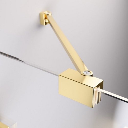 штора для ванны Radaway Essenza Pro PNJ 80 безопасное стекло, прозрачное, золото (10101080-09-01)