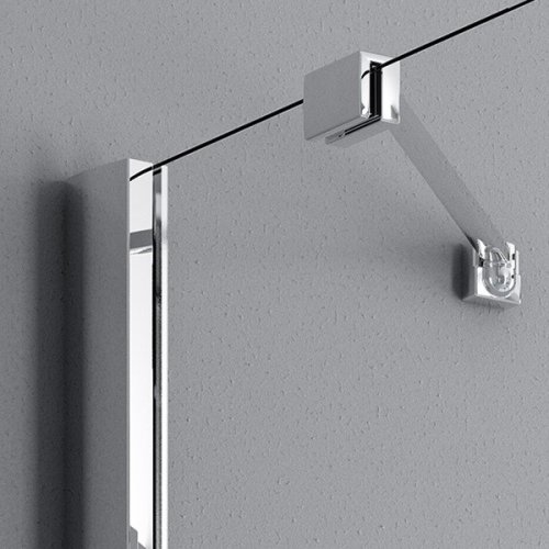 штора для ванны Radaway Idea PNJ 50 безопасное стекло, прозрачное, с вешалкой (10001050-01-01W)