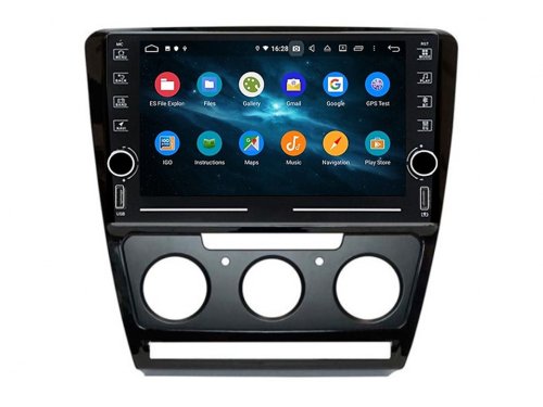 Штатна магнітола FORS.auto K100 для Skoda Octavia A5 black 2004-2012