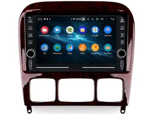 Штатная магнитола FORS.auto K150 для Mercedes Benz S-Class (темное дерево) 2002-2007