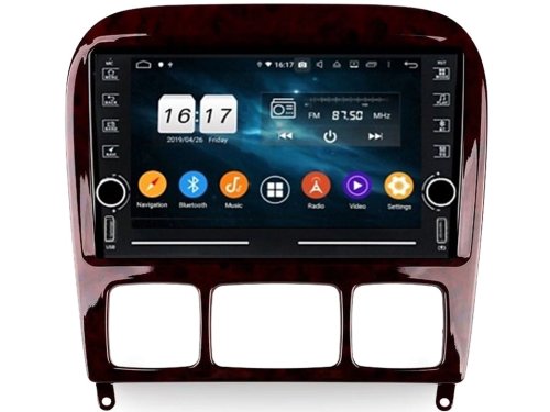 Штатная магнитола FORS.auto K200 для Mercedes Benz S-Class (темное дерево) 2002-2007