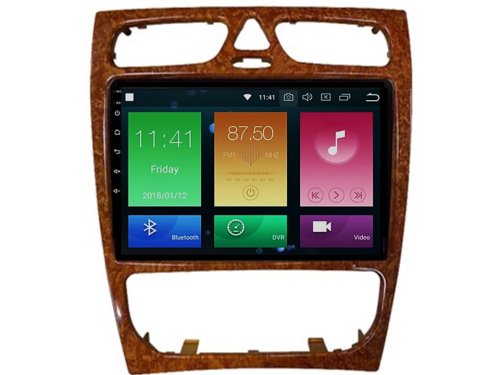 Штатная магнитола FORS.auto M100 для Mercedes Benz C-Class (W203)/CLK-Class (W209) (9 inch, wooden) 2002-2006