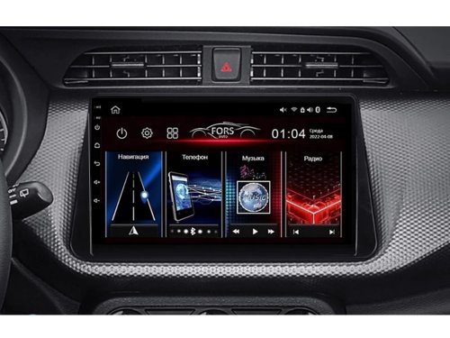 Штатна магнітола FORS.auto M100 для Nissan Micra/Kicks (10.1 inch, UV black) 2017+