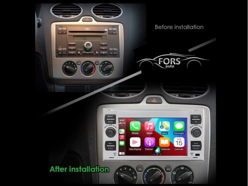 Штатная магнитола FORS.auto M100 для Ford Focus/Mondeo/S-Max/C-Max/Kuga/Fiesta/Fusion (7 inch, silver) 2005-2007