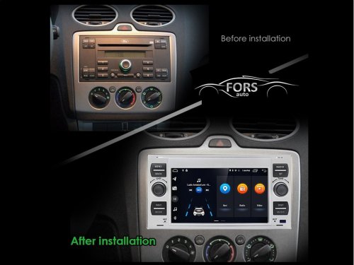 Штатная магнитола FORS.auto M150 для Ford Focus/Mondeo/S-Max/C-Max/Kuga/Fiesta/Fusion (7 inch, silver) 2005-2007