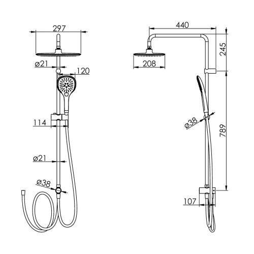 Душевая система Imprese SET20230607