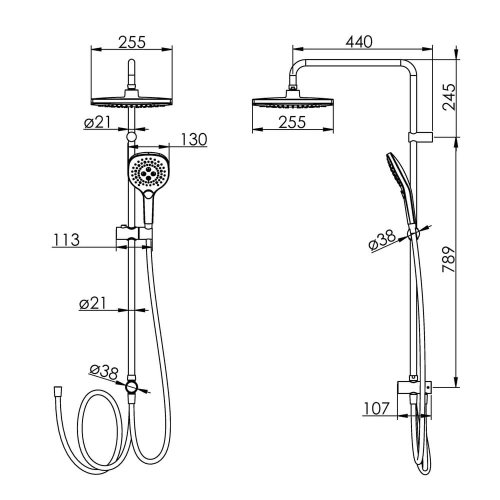Душевая система Imprese SET20230606
