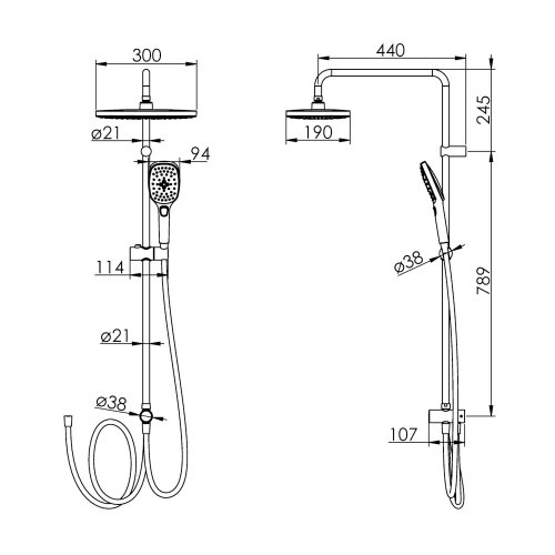 Душевая система Imprese SET20230604