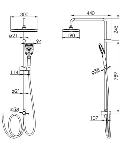 Душевая система Imprese SET20230603