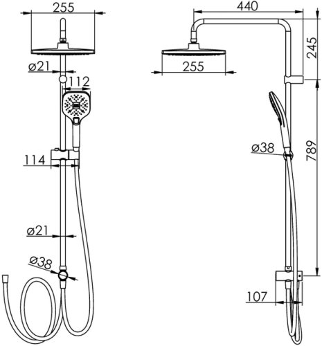 Душевая система Imprese SET20230601
