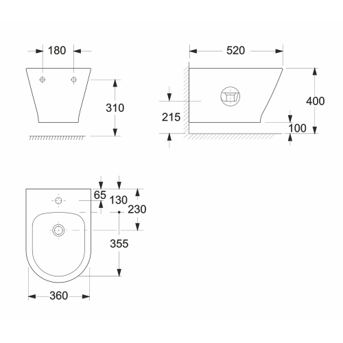 Биде подвесное Imprese Lednice c05207900