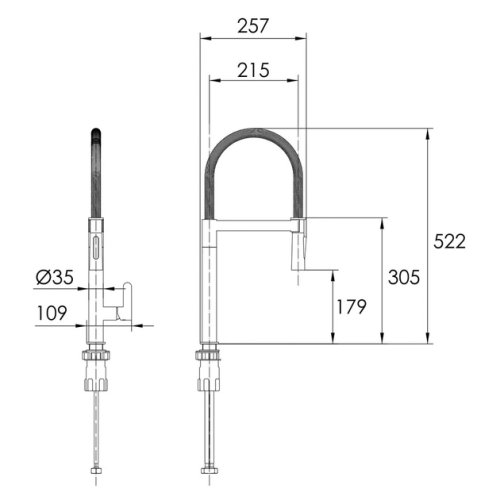 Смеситель для кухни Imprese Pivot SS f03408501SS