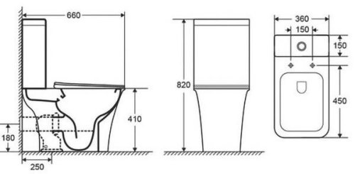 Унитаз напольный Imprese Elanta Rimless i11545