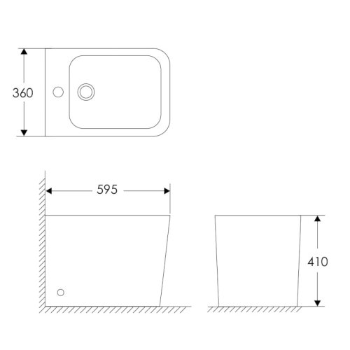 Биде напольное Imprese Bilovec i11145