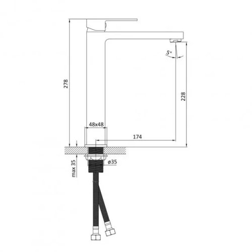 Смеситель для умывальника RJ Rod RBZ091-1B