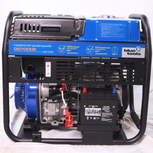 Генератор дизельный BLUETOOLS DG7000E + масло (5 кВт) (220-7008)