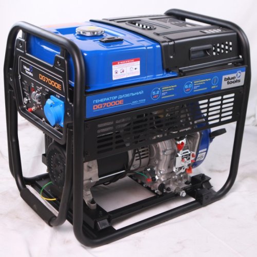 Генератор дизельный BLUETOOLS DG7000E + масло (5 кВт) (220-7008)