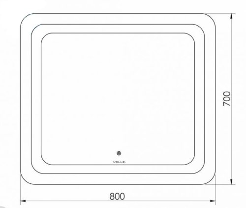 Дзеркало Volle Luna Tanga 80х70 1648.521287