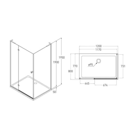 Душова кабіна Volle Benita Left 1017.134601L