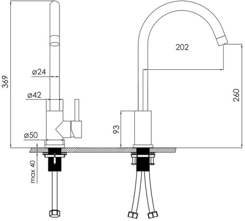 Смеситель для кухни Volle Cruze 1547.110102