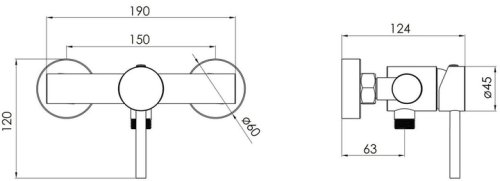 Змішувач для душу Volle Cruze 1547.100104