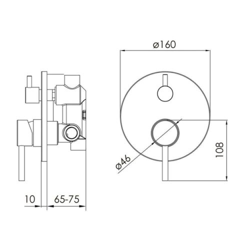 Смеситель скрытого монтажа Volle Cruze 1547.030201