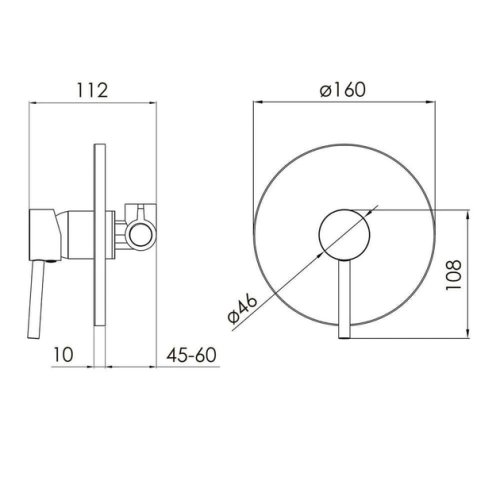 Смеситель скрытого монтажа Volle Cruze 1547.100202