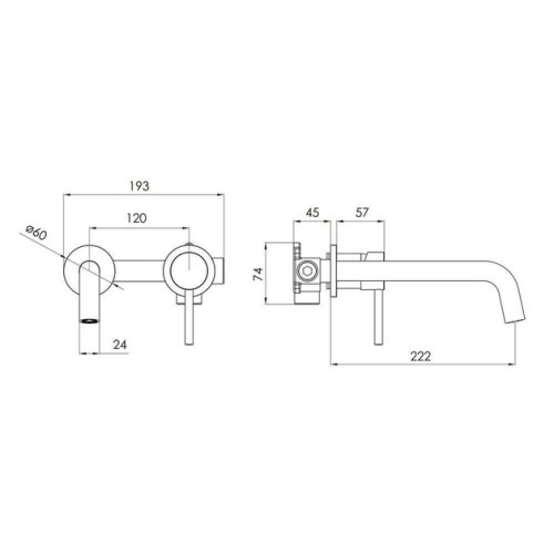 Смеситель скрытого монтажа Volle Cruze 1547.010304