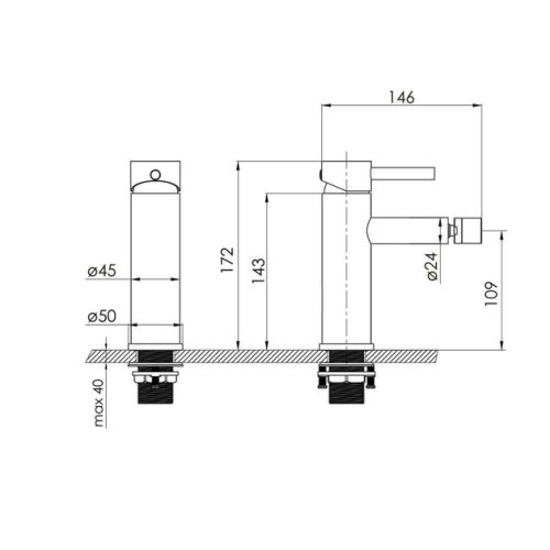 Смеситель для биде Volle Cruze 1547.020106