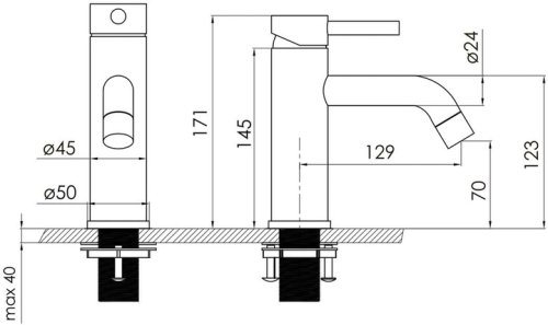Смеситель для умывальника Volle Cruze 1547.010106