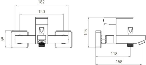 Смеситель для ванны Volle Pardo 1548.030101