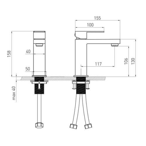 Смеситель для умывальника Volle Pardo 1548.010115